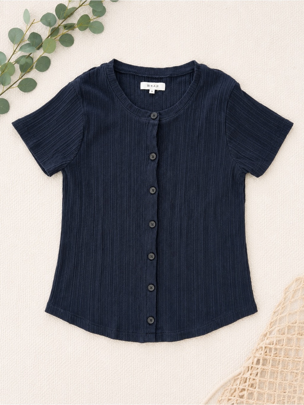 Madewell ribbed button-front knit top